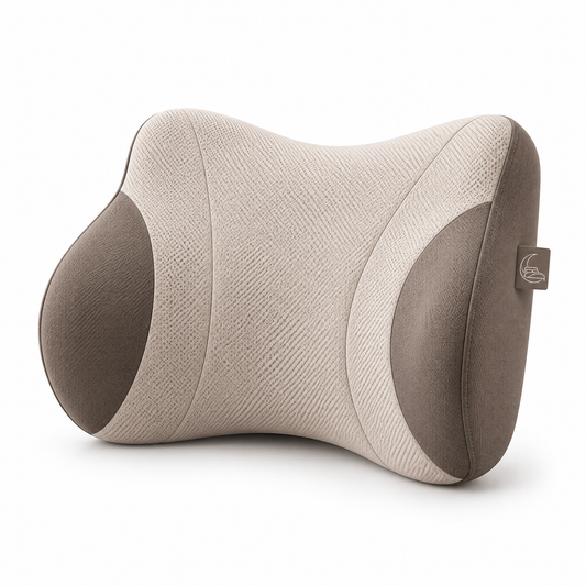 Velmoraeqw™ CloudHug Ergonomic Lumbar Support Pillow – Contoured Back Cushion with Side-Wing Support & Breathable Comfort Fabric
